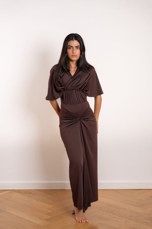 Jupe paréo de bain marron -  Bloom