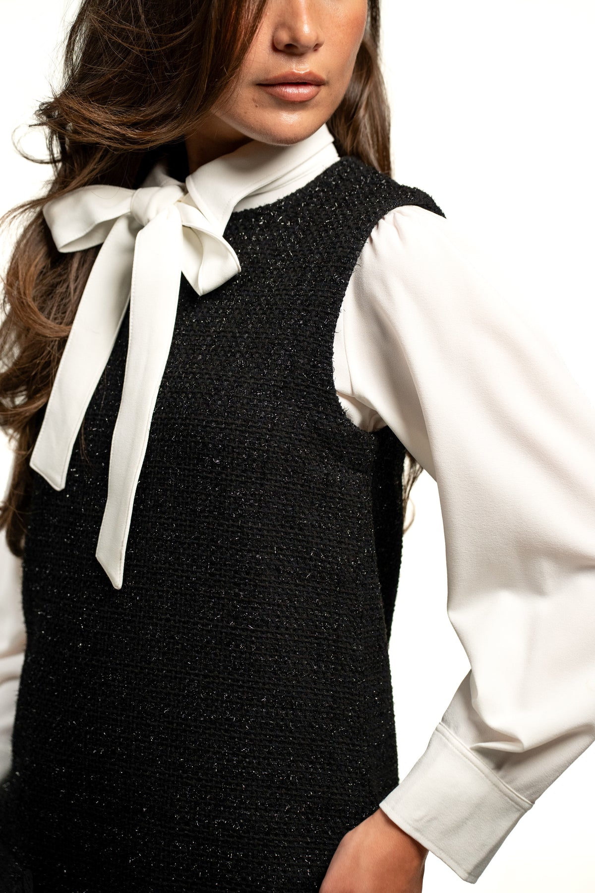 Black tweed dress - Agnès