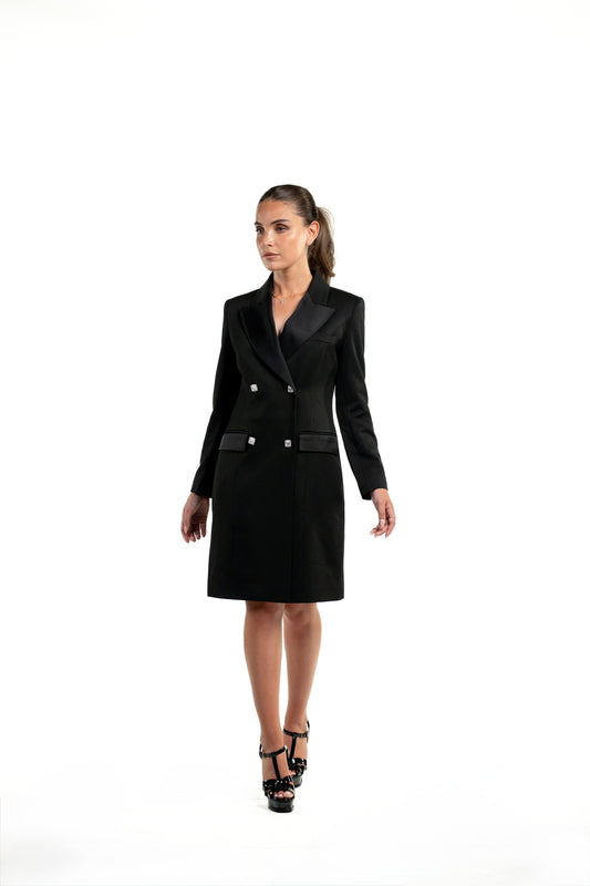 Black jeweled blazer dress - Andrea