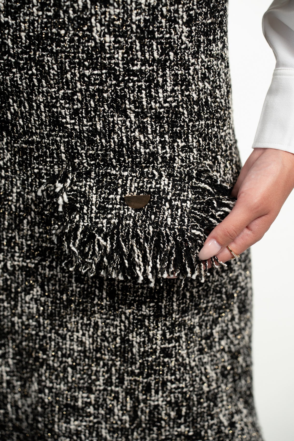 Ivory tweed dress - Agnès