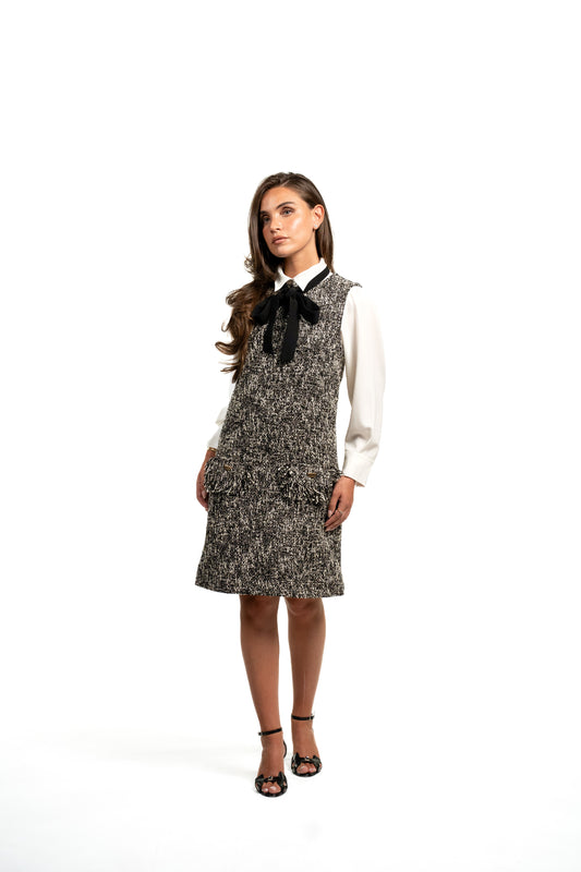 Ivory tweed dress - Agnès