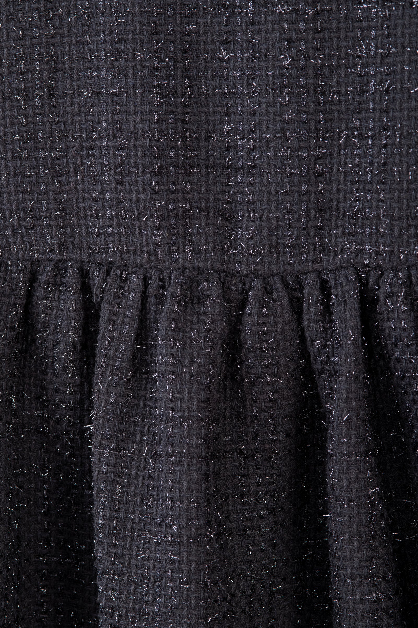 Jupe à volants en tweed noir - Anna
