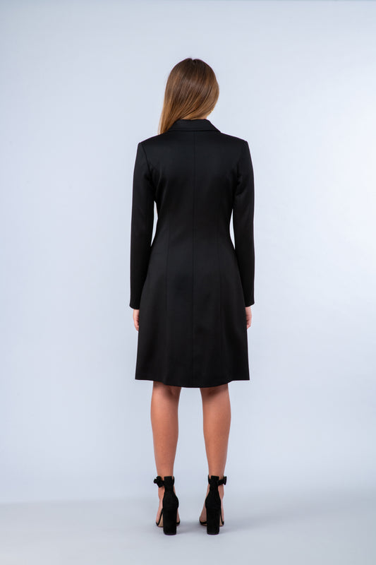 Robe blazer noire à bijoux - Andrea