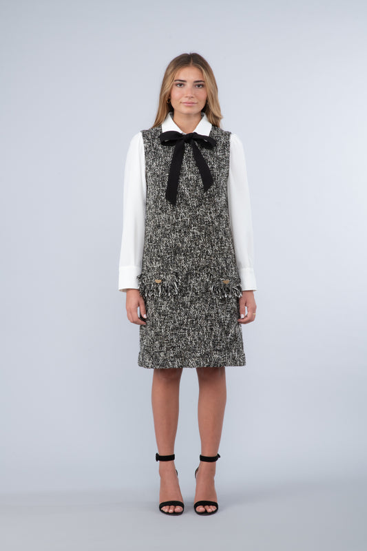 Robe en tweed ivoire - Agnès