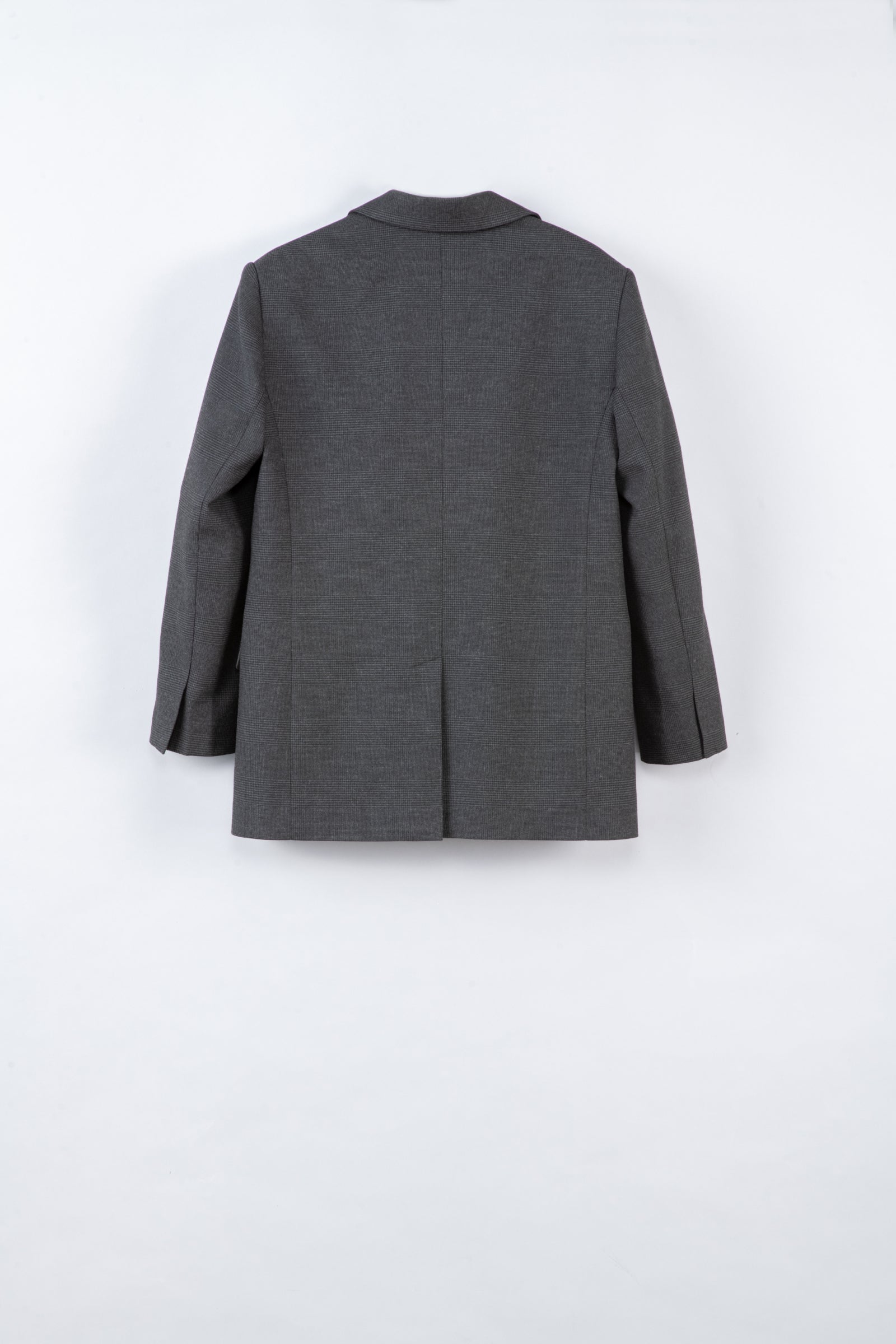 Veste de blazer oversize en flanelle grise - Ally