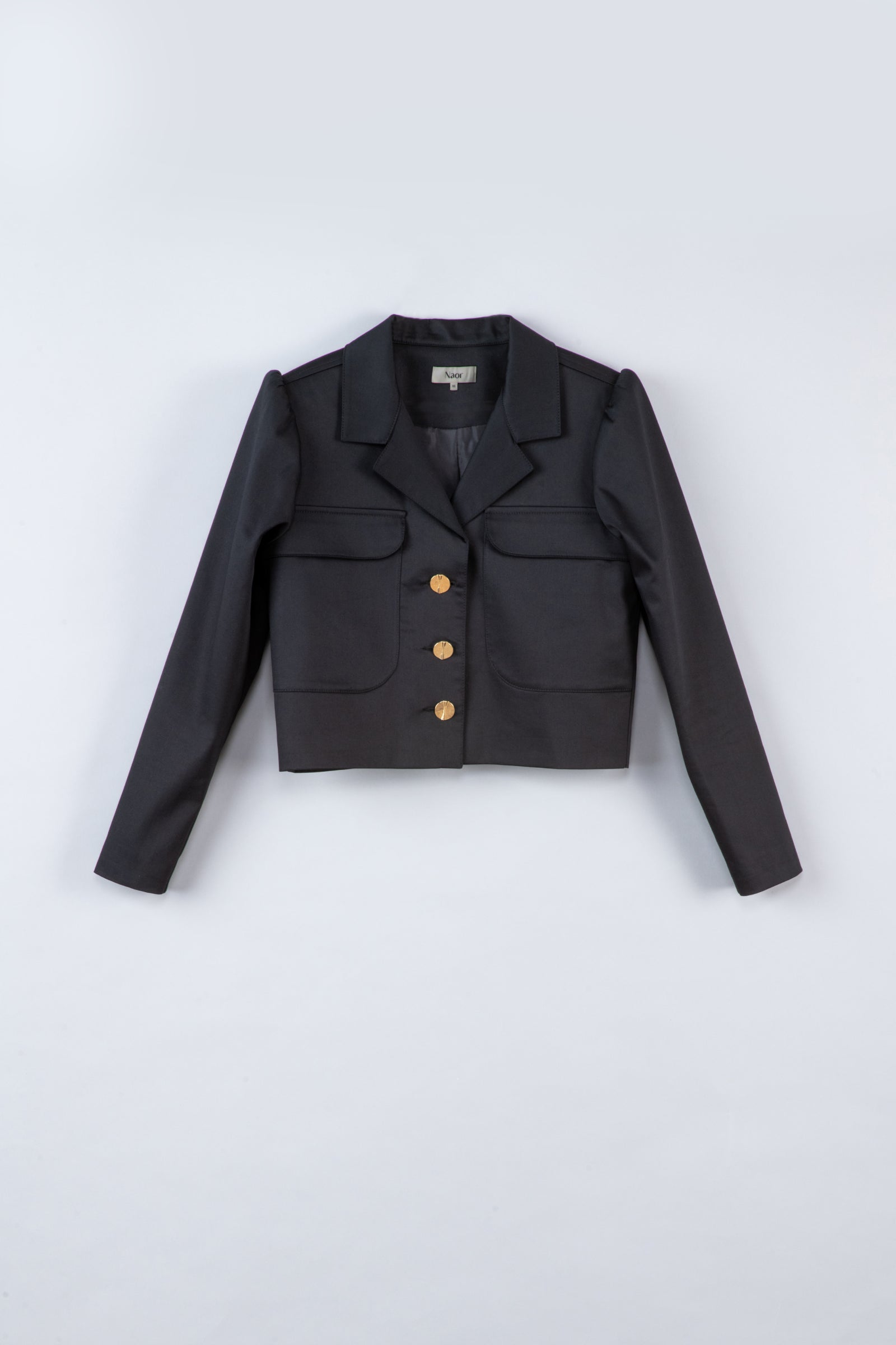 Veste courte en coton noir - Ava