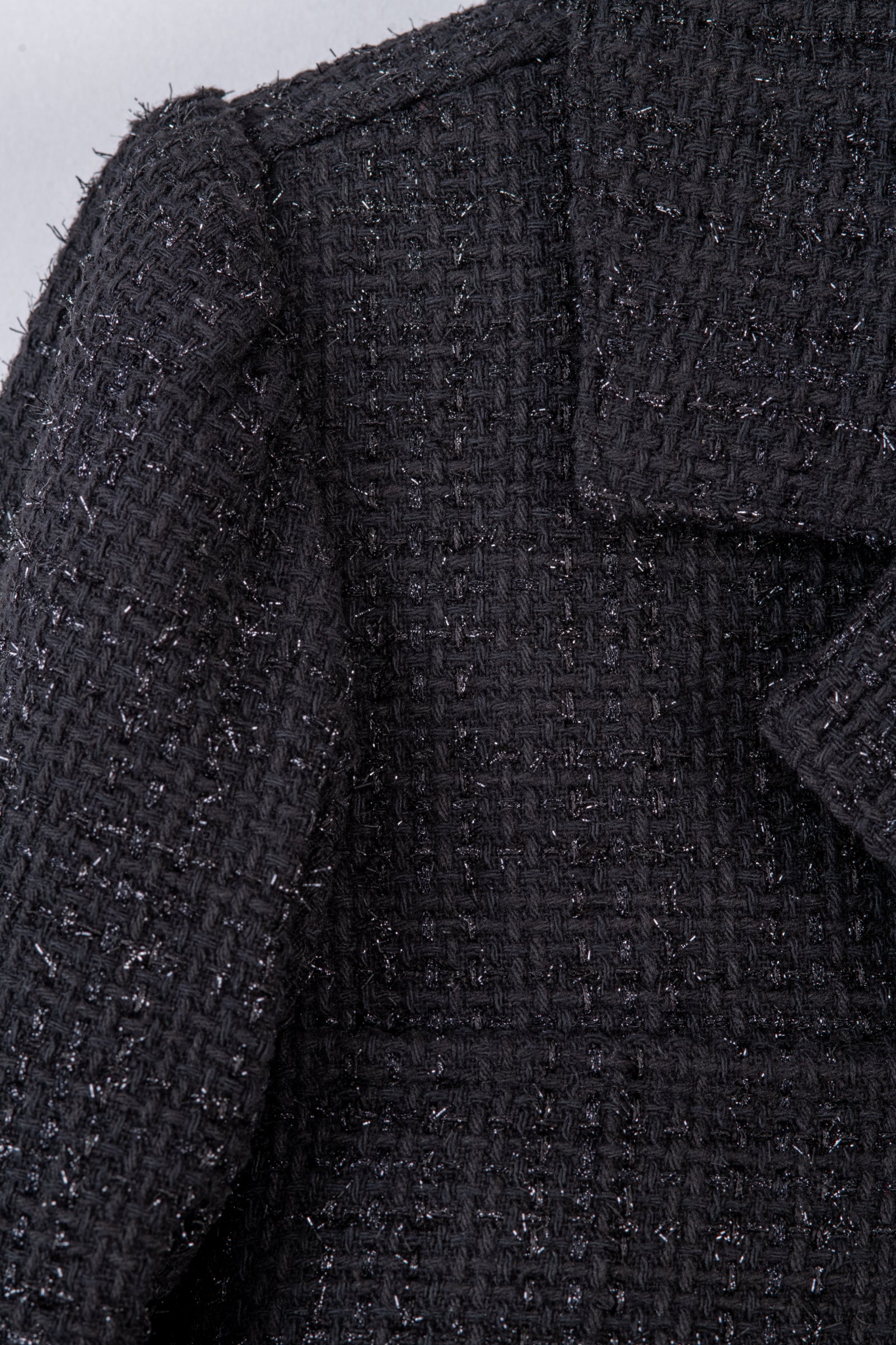 Veste courte en tweed noir - Ava